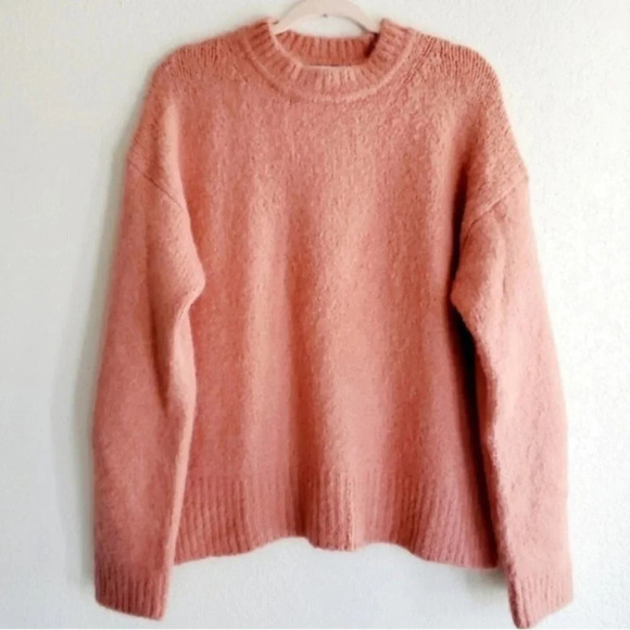 Zara Soft Cozy Knit Wool Alpaca Blend Drop  Shoulder Oversized Sweater Sz Small - Picture 1 of 8